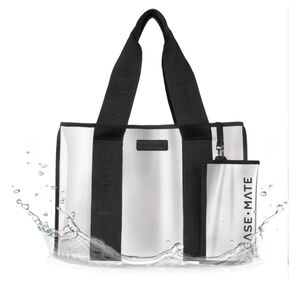 Case Mate Jelly Beach Tote Bag In Midnight Black & Silver BNIB